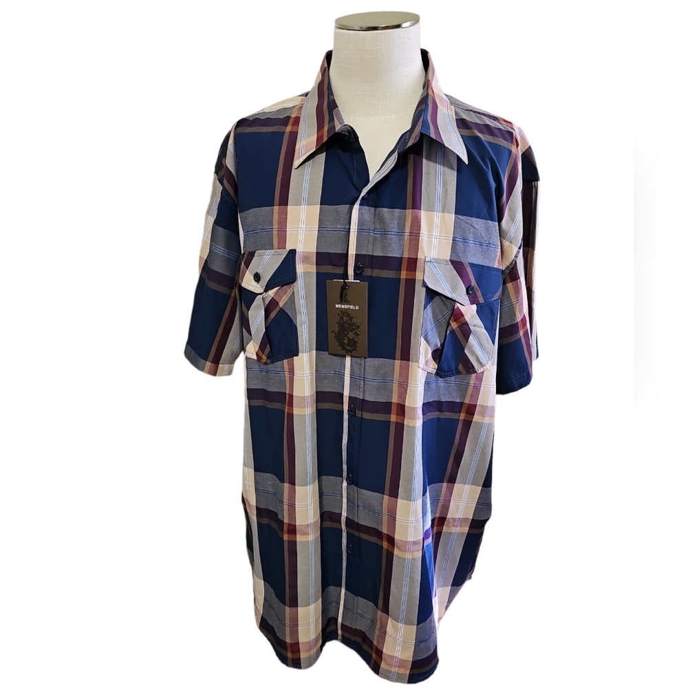 3X Mansfield Button Down Short Sleeve Shirt